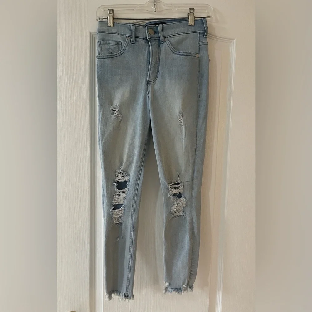 Distressed skinny high rise jeans from Express - Picture 2 of 13